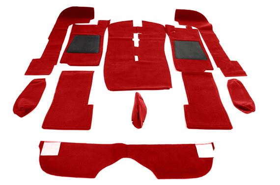 Triumph Stag Carpet Set - Passenger Area - Wool - RHD - Scarlet Red - RS1660RED